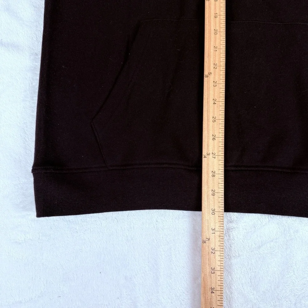 True Religion Contrast Panel Pullover Hoodie Men's XL Jet Black‎ Long Sleeve New